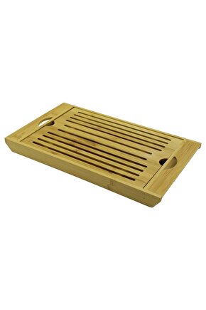 2IN1   IZGARALI BAMBU AHŞAP KESİM PANOSU - TEPSİ   KESİM: 20.5X29.5CM - (4767)