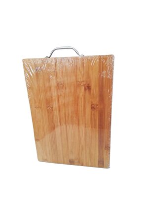 AHŞAP KOYU BAMBU KESİM PANOSU METAL KULPLU (4767)