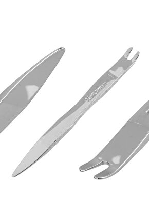 ARAÇ İÇİ SES SİSTEMİ SÖKME LEVYESİ KROM KAPLAMA ÇELİK (5X165MM) (4767)
