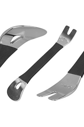 Araç Içi Ses Sistemi Sökme Levyesi Krom Kaplama Çelik (3X195MM) (4767)
