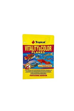 Vitality Color Flakes Tropikal Balıklar Için Renklendirici Pul Yem 12 gr