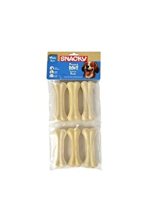Beyaz Preslenmiş Yüksek Proteinli Köpek Çiğneme Kemiği 6 Adet 165 gr