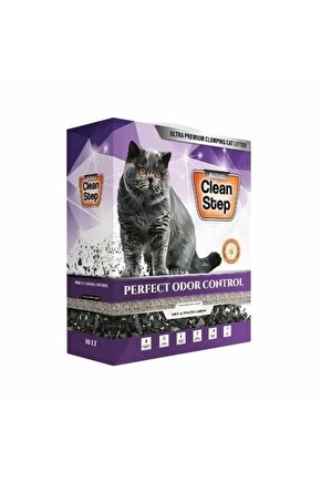 Clean Step Perfect Odor Aktif Karbonlu Papatya Kokulu İnce Taneli Topaklanan Bentonit Kedi Kumu 10 L