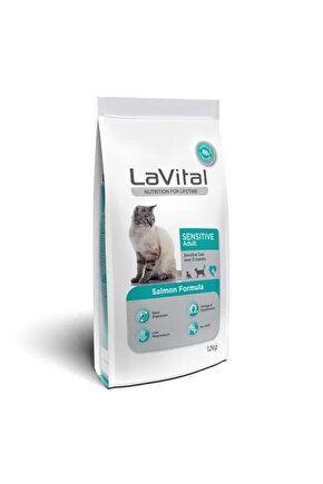 Lavital Sensitive Somonlu Yetişkin Kedi Maması 12 Kg