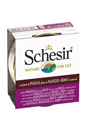 Tavuk Ve Sığır Etli Naturel Konserve Kedi Maması 85 gr