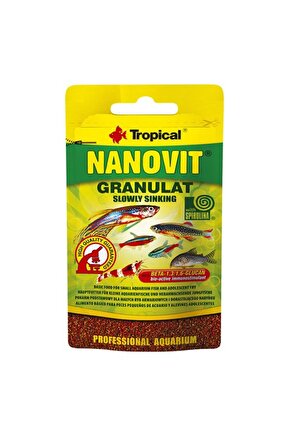 Nanovit Granulat Tropikal Balıkları Için Granül Balık Yemi 10 gr