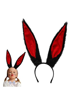 Peluş Malzemeden Imal Mega Boy Şekil Verilebilir Tavşan Kulağı Siyah 14x43 Cm