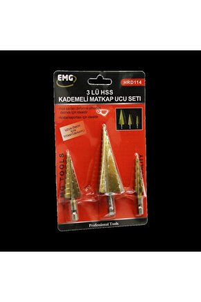 3 Parça Hss Kademeli Matkap Ucu Set (4767)