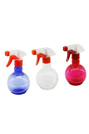 350ML RENKLİ ŞEFFAF TOMBUL - PLASTİK BOŞ SPREY PÜSKÜRTÜCÜ ŞİŞE (4767)