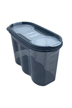 2 Kapaklı Ölçekli Erzak Saklama Kabı - 12 Litre - SA930 (4767)