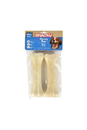 Beyaz Preslenmiş Yüksek Proteinli Köpek Çiğneme Kemiği 2 Adet 145 gr - Pıdp-011 - Petshopunda