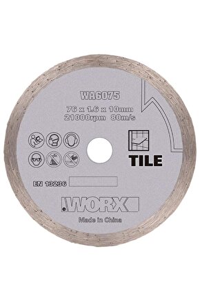 Wa6075 Wx801 Için 76x10mm Fayans, Seramik, Mermer Elmas Kesme Diski