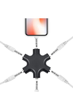 6lı 3.5mm Stereo Aux Çoklayıcı (4767)