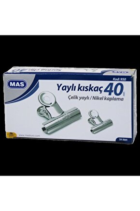 BEYAZ METAL KISKAÇ 40 MM 24 PARÇA  YAYLI CİLT KISKAÇI (4767)