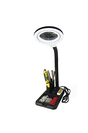 Esnek 5x 10x40 Led Işıklı Büyüteç lamba  Büyüteç Okuma Çalışma Lehim Masa Lambası A808
