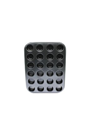 24 GÖZLÜ METAL - SİYAH MUFFIN KEK KALIBI (4767)