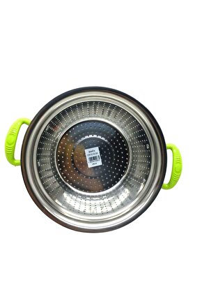 PLASTİK RENKLİ KULP METAL SEPET SÜZGEÇ 26CM. (4767)