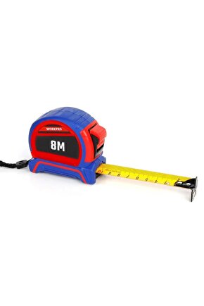 Wp261044 8mx25mm Naylon Kaplama Sarı Çift Taraflı Manyetik Çelik Şerit Metre