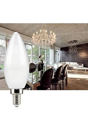 1 Adet Çok Kaliteli E14 Duy 7 Watt, 3000 Kelvin Led Ampul, Gün Işığı Renkli E14 Duy Led Avize Ampulü