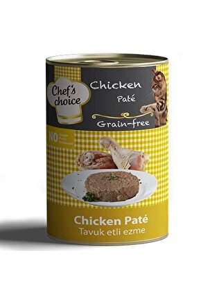 Kıyılmış Tavuk Etli Tahılsız Yetişkin Konserve Kedi Maması 400 gr