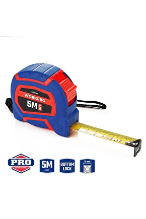 Wp261009 5mx19mm16ft. Naylon Kaplama Sarı Çelik Şerit Metre