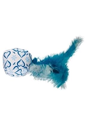 Mavi Tüylü Top Kedi Oyuncağı 12x5x16 Cm