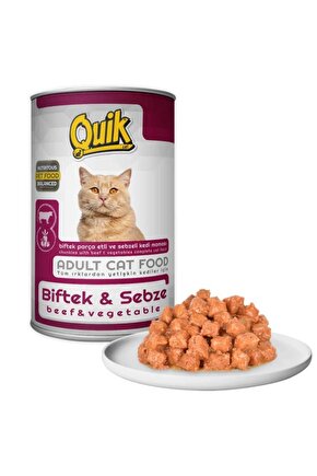 Biftek Ve Sebzeli Yetişkin Konserve Kedi Maması 415 gr - Petshopundan