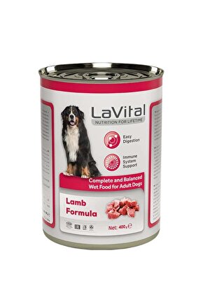 Lavital Adult Kuzulu Bağışıklık Sistemi Destekleyici Yetişkin Köpek Konservesi 400 gr