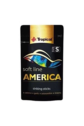 Softline America Kuzey Ve Güney Amerika Balıkları Için Yumuşak Taneli Balık Yemi Small 10 G
