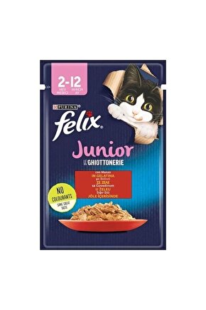 Sensations Junior Taze Jöle Içerisinde Sığır Etli Yavru Konserve Kedi Maması 85 gr