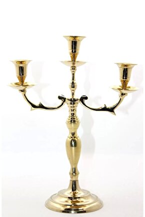 Pirinç 3lü Şamdan 27588
