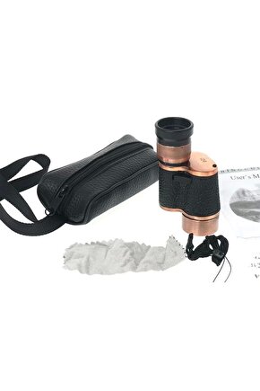6x24  Baıgısh, Askeri Tarzi Pirinç Ve Deri Kaplamalı, Deri Çantalı Monocular Dürbün Princ