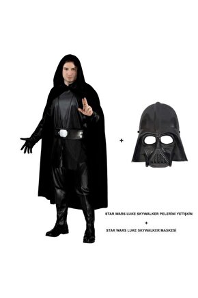 Star Wars Luke Skywalker Pelerini Yetişkin Ve Maskesi
