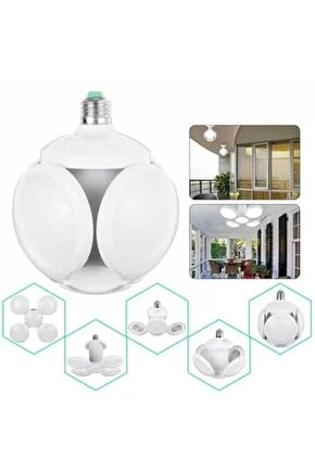 F-1997 Led Futbol Ufo Ampul E27 28w 360 Derece Katlanır Lamba Ac 220v Lamba Led Spot Işık Beyaz Glop