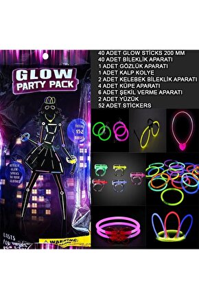 Glow Parti Seti 152 Parçalık Lüks Glow Kostüm Seti (4767)