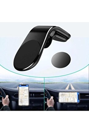 Havalanndırma Izgarasına Takılabilen Mandallı Mıknatıslı Oto Araç Içi Manyetik Telefon Tutucu (4767)