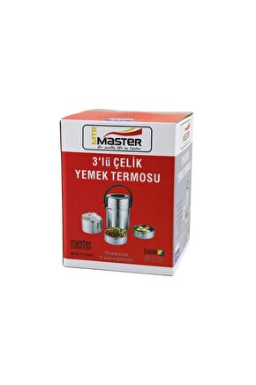 3LÜ ÇELİK YEMEK TERMOSU SEFER TASI 2LT (4767)