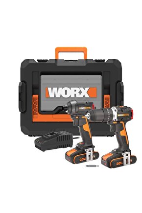 Wx925 20volt2.0ah Li-ion Çift Akülü Kömürsüz Profesyonel Darbeli Matkap Wx265 Kömürsüz Darbeli