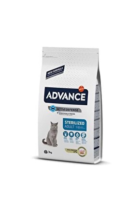 Sterilised Hindili Yetişkin Kısırlaştırılmış Kedi Maması 3 Kg