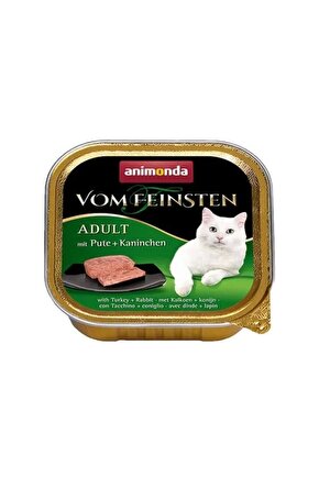 Hindi Ve Tavşanlı Yetişkin Konserve Kedi Maması 100 gr