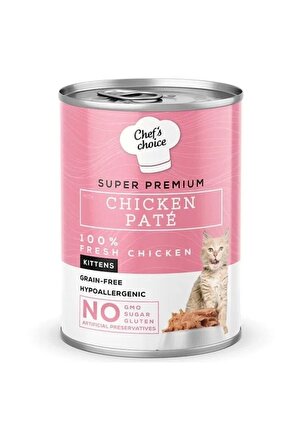 Chefs Chıoice Kitten Tavuklu Ezme Yavru Konserve Kedi Maması 400 Gr