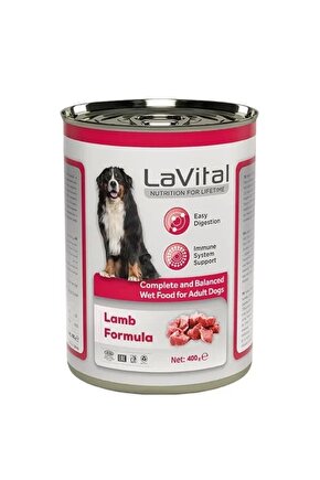 Lavital Adult Kuzulu Bağışıklık Sistemi Destekleyici Yetişkin Köpek Konservesi 400 gr