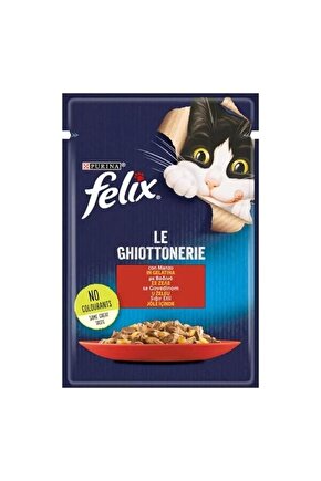 Taze Sığır Etli Jöleli Pouch Yetişkin Konserve Kedi Maması 85 gr