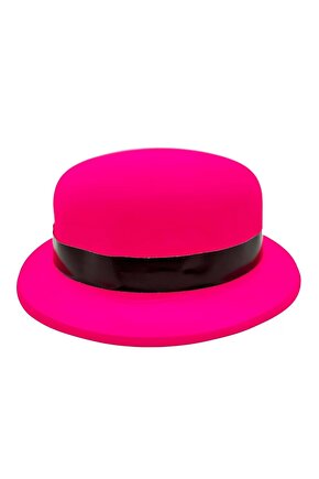 Neon Partisi Pembe Renk Melon Plastik Parti Şapkası