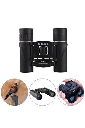 Tr- 40x22 Cepte Taşımalı Kauçuk Kaplamalı Mini Dürbün 1000m36m ( Lisinya )