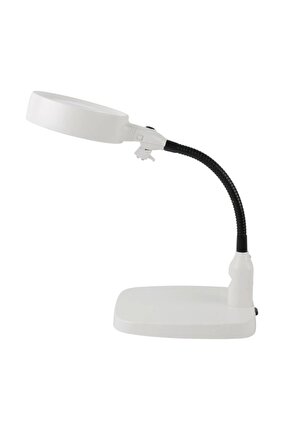 Masaüstü 10x Led Işıklı Büyüteç Okuma El Sanatları Onarım Büyüteç 7765