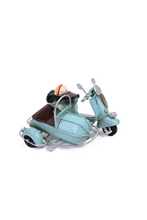 Dekoratif Metal Scooter Sepetli