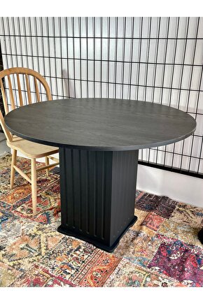 100 cm SİYAH YEMEK MASASI SİYAH EFES AYAK BALKON MUTFAK SALON MASASI