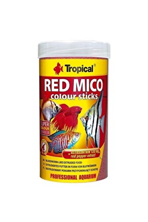 Red Mico Colour Sticks Kan Kurdu Içerikli Ekstrüde Balık Yemi 100 ml 32 gr