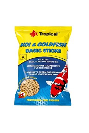 Koi Goldfish Basic Sticks Havuz Balıkları Için Yüzücü Temel Balık Yemi 100 ml 90 gr